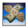 blue emoji money art painting